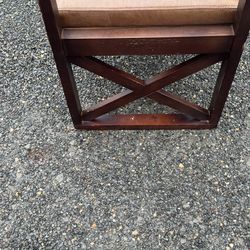 Brown and Leather Coffee table/ bench