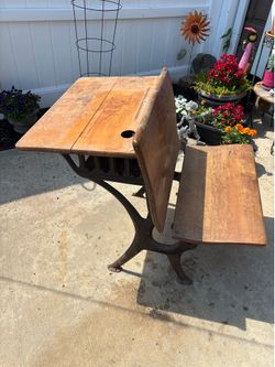 Nostalgic school desk