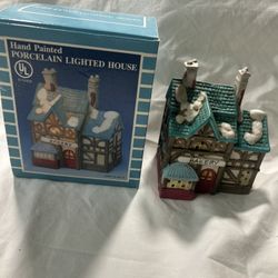 Vintage Porcelain Hand Painted Ornament 