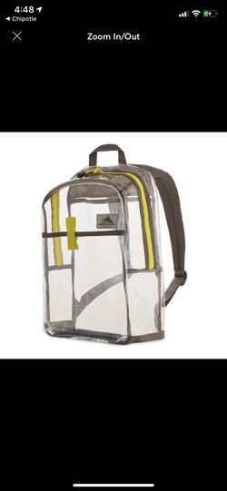 High Sierra clear backpack