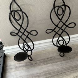 Wrought Iron Candleholders