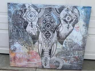 Mandala Elephant Canvas Wall Art