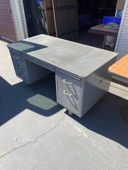 Antique Metal Desk