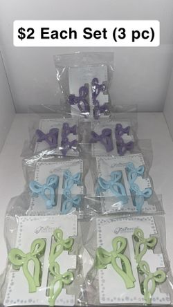 Bow Claw Clips 3 Piece $2 Each Set