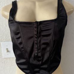Corset Clip On Sexy Black Top Night Out 