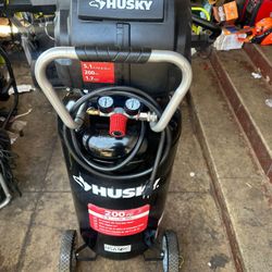 Husky 27 Gal. 200 PSI Oil Free Portable Vertical Electric Air Compressor