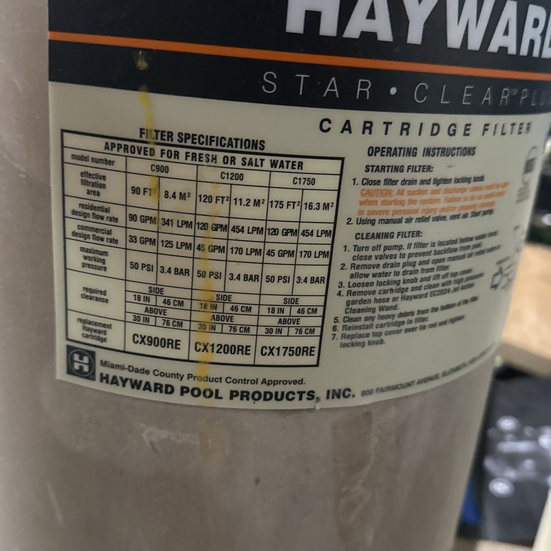 Hayward Star Clear Plus C9002