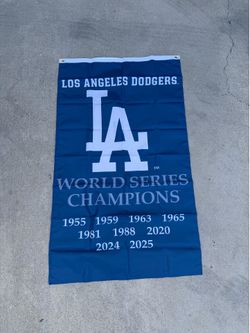 Los Angeles Dodgers Back 2 Back World Series Championship Banner 3x5 ft flag