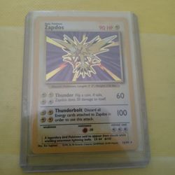 Base Set Holographic 1995 Zapdos Pokemon Cards Wotc