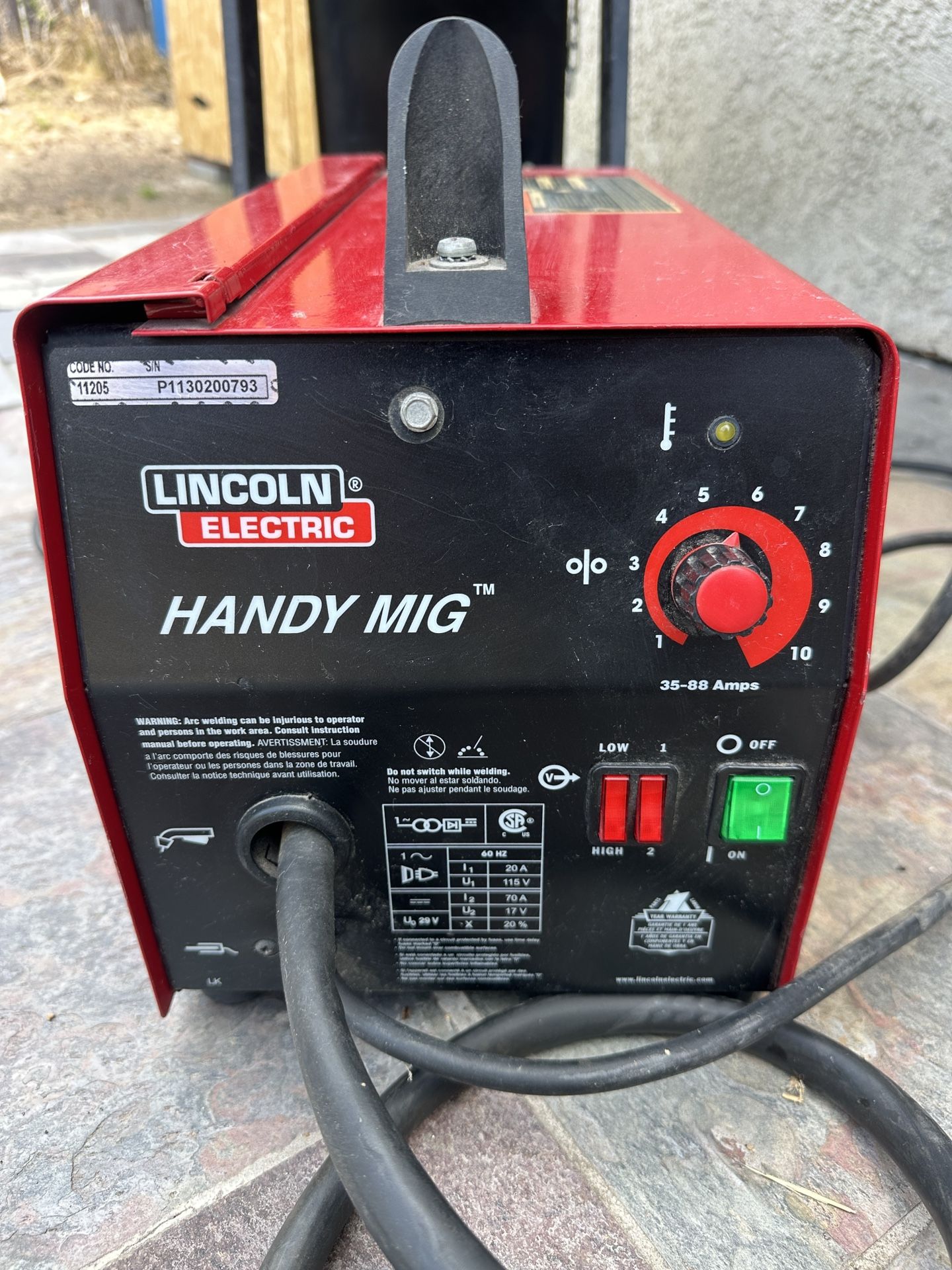 Lincoln Electric Handy Mig Welder w/Cart And tank