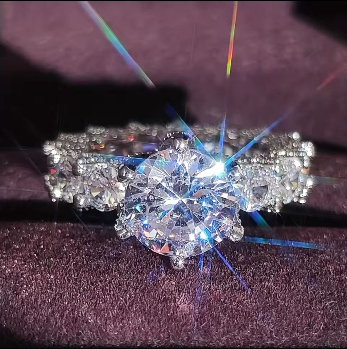 Moissanite Diamond Engagement Ring