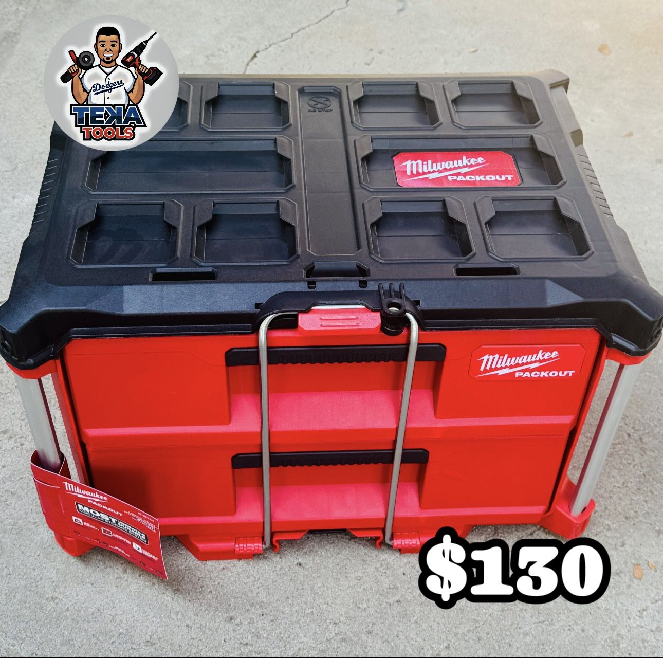 Milwaukee PACKOUT 22 in. 2-Drawer Tool Box with Metal Reinforced Corners