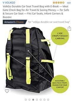 Car Seat Travel Bag - keep that stroller clean- NEW