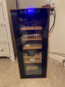 Electric Cigar Humidor Cabinet with Digital Display