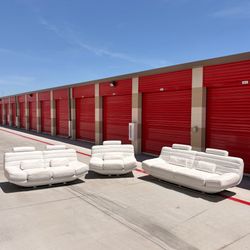Viper modern white leather sofa set