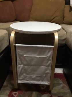 Side Table With Book Magazine Holder Nightstand