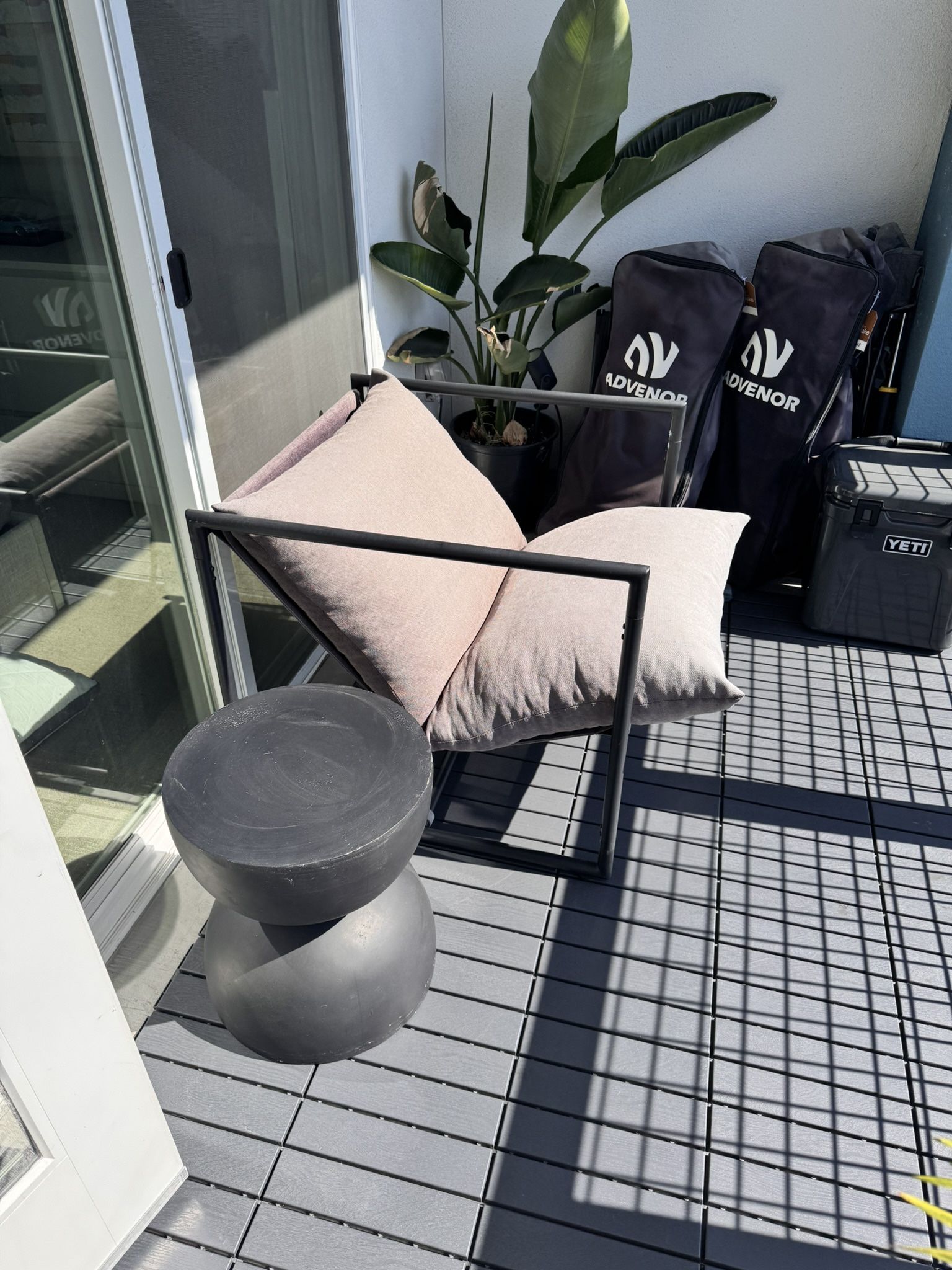 Outdoor Chair + Side Table (can be separate)