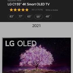 55 Inch LG OLED C1 SERIES SMART TV