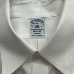 Brooks Brothers 1818 Men’s Non-Iron RegularFit 100% Cotton Original 15 1/2 32/33