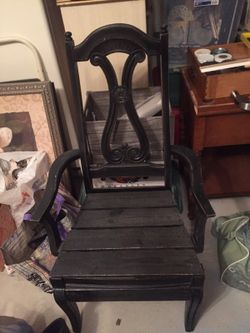 Antique wood chair.