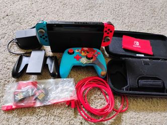 Nintendo switch and everything in photos