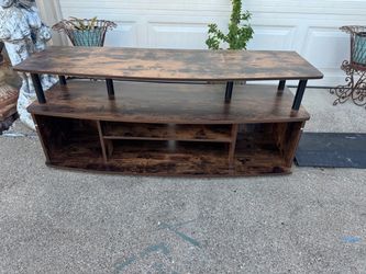 3-Tier Rustic Wood TV Stand