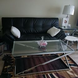 3 Piece Couch/futon With Side Seating Benches