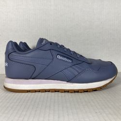 Reebok Classic Harman Run Size 7.5 Womens Shoes Blue White Tan Leather Athletic DV8126