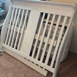 Large White Wood Crib