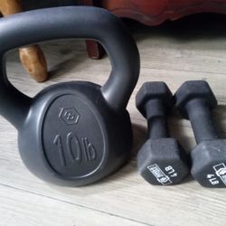 Kettlebell And Set Of Dumbbells 