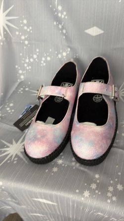 T.U.K pink blue glitter Maryjane’s women’s size 7