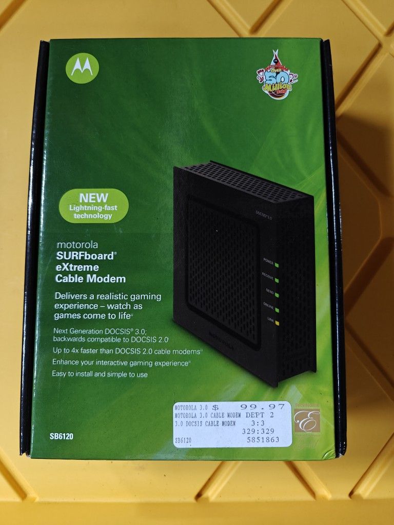 Motorola Surfboard Sb6120 Cable Modem Docsis 3.0