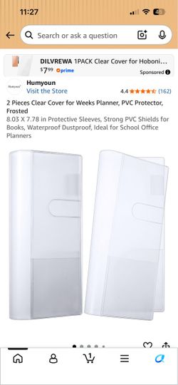 Clear Frosted Planner Cover Protector 2-Pack