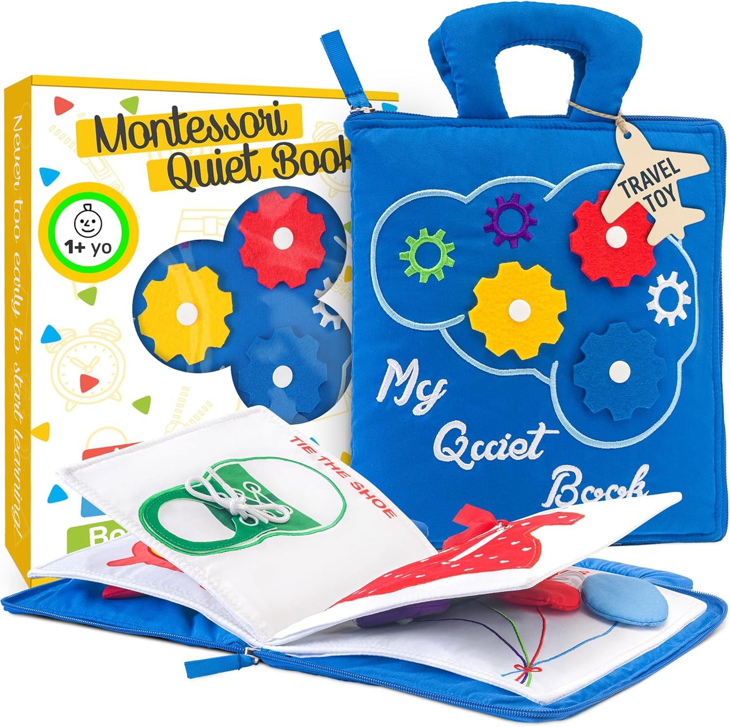 Busy Book for Toddlers 1-3 - Airplane Toys My Quiet Book Montessori Toys