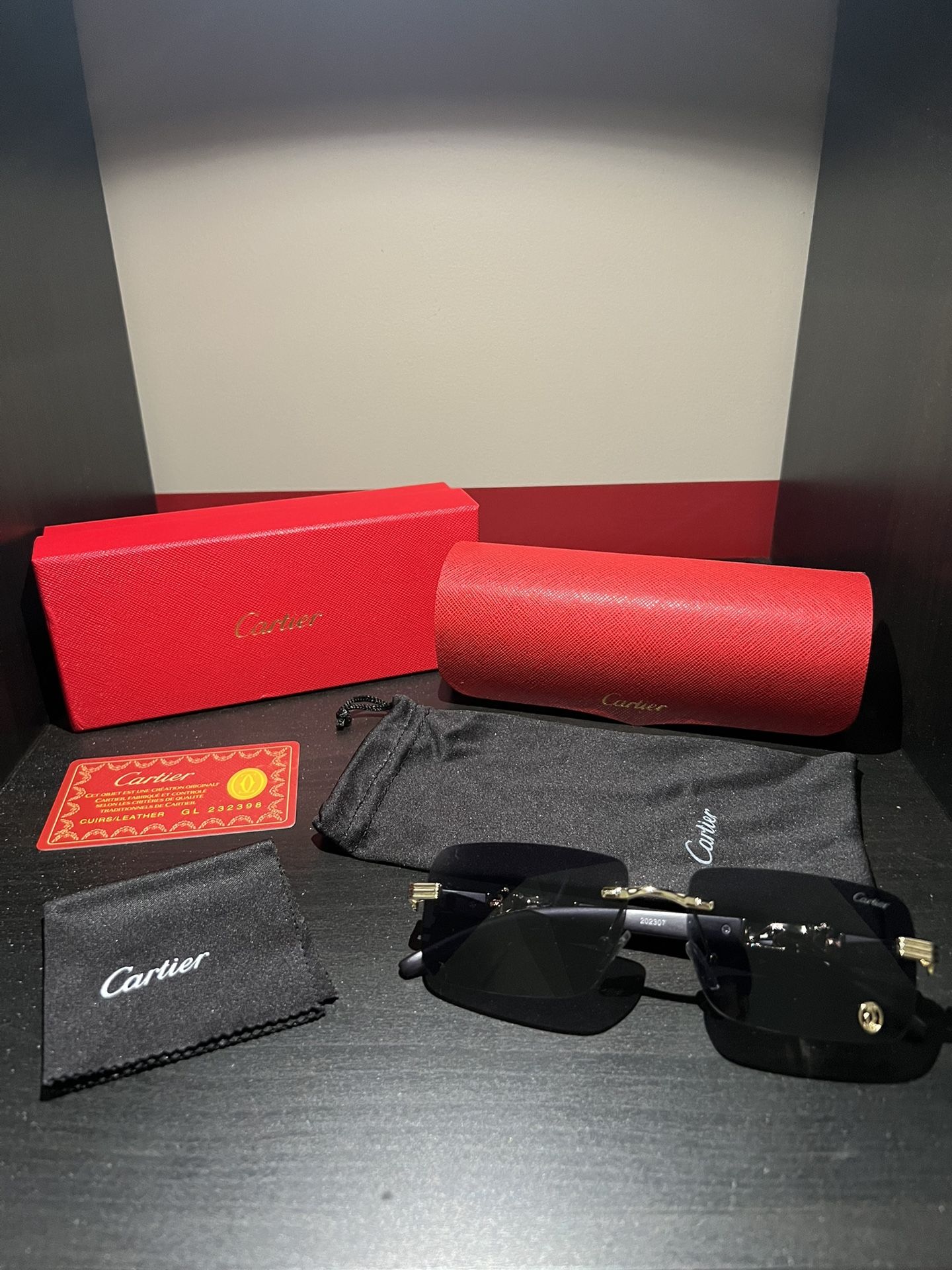 Cartier Panthère Rimless Sunglasses – Authentic – Brand New
