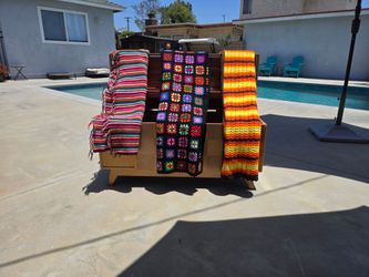 3 Vintage Handmade Crochet Afghans/Throw Blankets – $50 for all