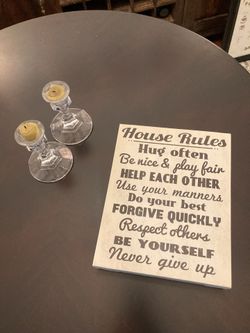 Apex  Great family House Rules framed canvas 7 1/2“ x 9 1/2“ by slightly over one and 1/4“ thick Home Decor