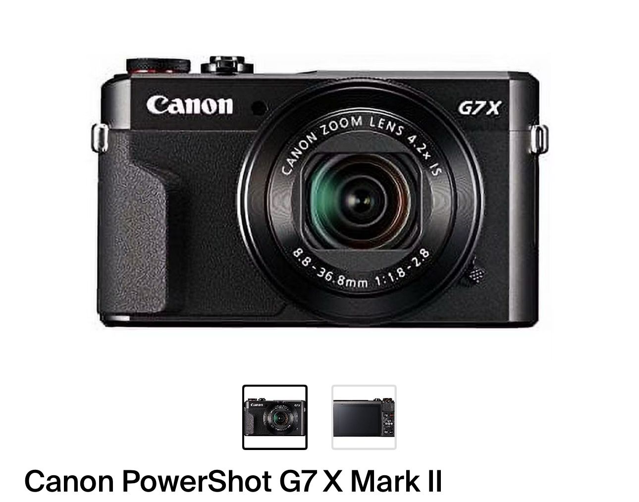 Canon PowerShot G7 X Mark ll