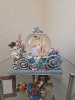 Cinderella Carriage Broken Music Box and Snow Globe