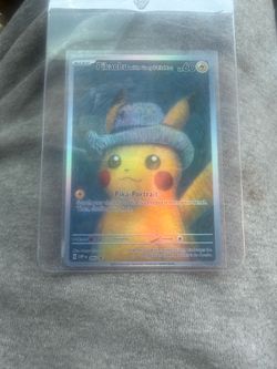 Custom fan art Pikachu with Grey Felt Hat promo card (SVP 085) from the Pokémon × Van Gogh Museum collaboration