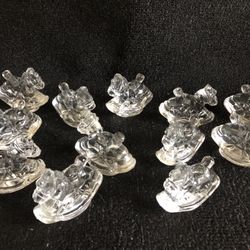 Glass Rocking Horse Candle Holders