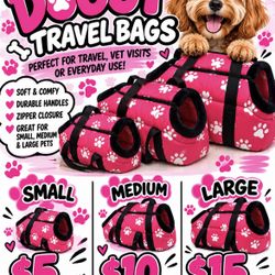 Dog Travel Carrier Bags – Small, Medium & Large – NEW!