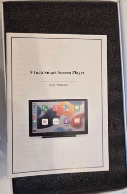 CLEAN 9" Smart Screen Player Car Display Open Box Untested w/ Accessories