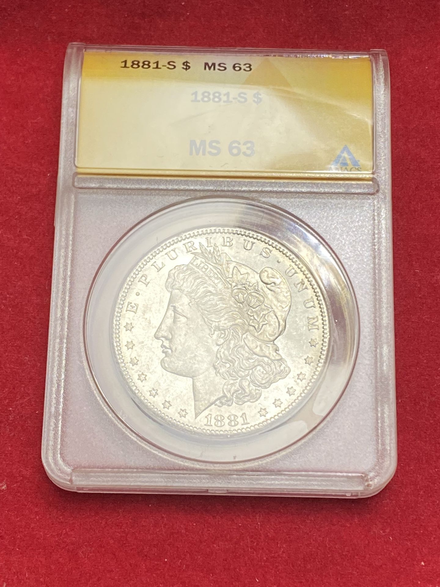 Crisp 140 Yr Old 1881-S ANACS MS63!!