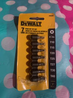 New De Walt 7 star tip set 1”