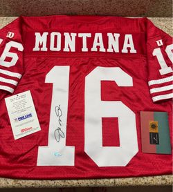 Joe Montana 49ers Signed Authentic Wilson Pro Line On Field NFL Game Jersey UDA COA Upper Deck Authenticated 46