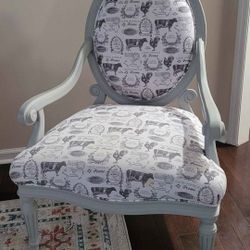 Large French Antique Style Accent Chair