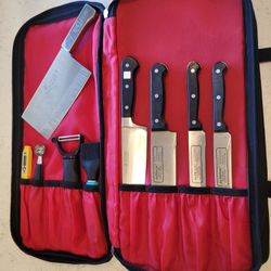 Chef's Knives w/Case + Accessories 