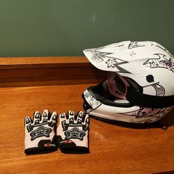 Youth Motocross Dirt bike  Helmet And Gloves