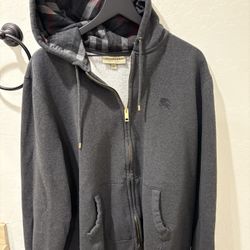 Burberry Clarendon Check Hood Zip Up Sz 3XL